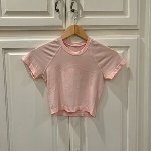 Lululemon Swiftly Tech Cropped Short Sleeve Shirt 2.0 Strawberry Milkshake 🍓✨